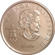 25 Cents - Elizabeth II Speed Skating obverse image