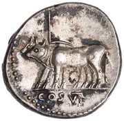 Denarius - Titus COS VI, Rome, 77-78 reverse image