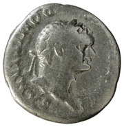 Denarius - Domitian COS V; Romulus and Remus obverse image