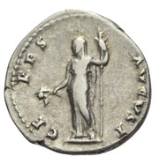 Denarius - Vespasian CERES AVGVST; Ceres, Rome, 77-78 reverse image
