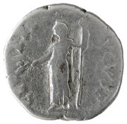 Denarius - Domitian CERES AVGVST; Ceres, Rome, 77-78 reverse image