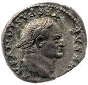 Denarius - Vespasian IMP XIX obverse image