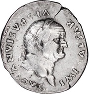 Denarius - Vespasian IMP XIX obverse image