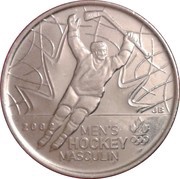 25 Cents - Elizabeth II Men's Ice Hockey, Canada, 2009 reverse image
