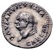 Denarius - Vespasian IMP XIX obverse image
