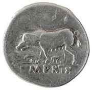 Denarius - Vespasian IMP XIX, Rome, 77-78 reverse image