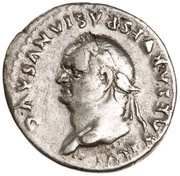 Denarius - Vespasian TR POT X COS VIIII obverse image