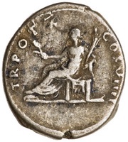 Denarius - Vespasian TR POT X COS VIIII; Ceres, Rome, 79 reverse image