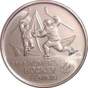 25 Cents - Elizabeth II Women's Ice Hockey, Canada, 2009 reverse image