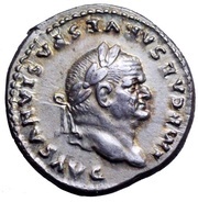 Denarius - Vespasian TR POT X COS VIIII obverse image