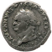 Denarius - Vespasian TR POT X COS VIIII; Victory obverse image