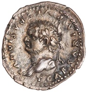 Denarius - Titus TR POT VIII COS VII obverse image