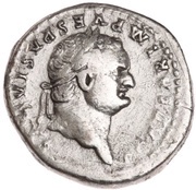 Denarius - Titus TR POT VIII COS VII; Venus obverse image