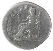Denarius - Domitian PRINCEPS IVVENTVTIS; Vesta, Rome, 79 reverse image