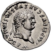 Denarius - Titus TR P VIIII IMP XIIII COS VII P P obverse image