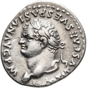 Denarius - Titus TR P VIIII IMP XIIII COS VII P P obverse image