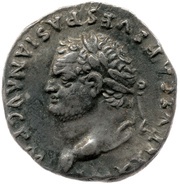 Denarius - Titus TR P VIIII IMP XIIII COS VII P P; Venus obverse image