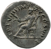 Denarius - Titus TR P VIIII IMP XV COS VII P P; Ceres, Rome, 79 reverse image