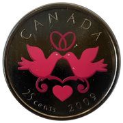 25 Cents - Elizabeth II Wedding, Canada, 2009 reverse image
