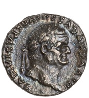 Denarius - Vespasian EX S C; Victory obverse image