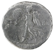 Denarius - Vespasian EX S C; Victory and Judaea, Rome, 80-81 reverse image