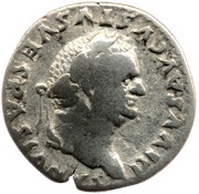 Denarius - Vespasian SALVS AVGVST; Salus obverse image