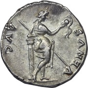 Denarius - Julia Titi VENVS AVG; Venus, Rome, 80-81 reverse image