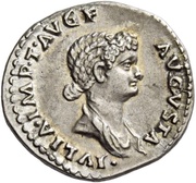 Denarius - Julia Titi VESTA; Vesta obverse image