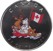 25 Cents - Elizabeth II Canada Day, Canada, 2009 reverse image
