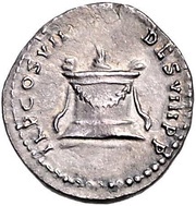 Denarius - Domitian TR P COS VII DES VIII P P, Rome, 81 reverse image