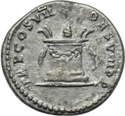 Denarius - Domitian TR P COS VII DES VIII P P, Rome, 81 reverse image