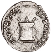 Denarius - Domitian TR P COS VII DES VIII P P, Rome, 81 reverse image