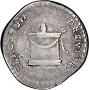 Denarius - Domitian TR P COS VII DES VIII P P, Rome, 81 reverse image