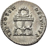 Denarius - Domitian TR P COS VII DES VIII P P, Rome, 81 reverse image