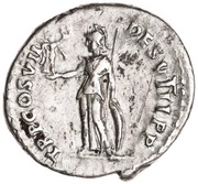 Denarius - Domitian TR P COS VII DES VIII P P; Minerva and Victory, Rome, 81 reverse image