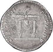 Denarius - Domitian TR P COS VII DES VIII P P, Rome, 81 reverse image