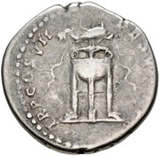 Denarius - Domitian TR P COS VII DES VIII P P, Rome, 81 reverse image