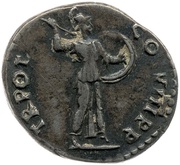 Denarius - Domitian TR POT COS VIII P P; Minerva, Rome, 82 reverse image