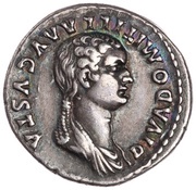 Denarius - Domitia Longina FORTVNA AVGVST; Fortuna obverse image