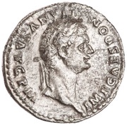 Denarius - Domitian TR POT II COS VIIII DES X P P; Minerva obverse image