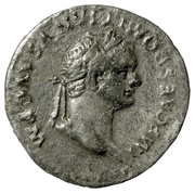 Denarius - Domitian TR POT II COS VIIII DES X P P; Minerva obverse image