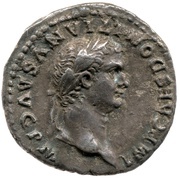 Denarius - Domitian TR POT II COS VIIII DES X P P; Minerva obverse image