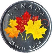 25 Cents - Elizabeth II Oh! Canada reverse image