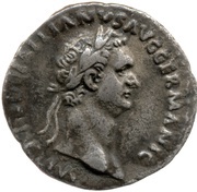 Denarius - Domitian P M TR POT III IMP V COS X P P; Minerva obverse image