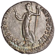 Denarius - Domitian P M TR POT III IMP V COS X P P; Minerva, Rome, 84 reverse image