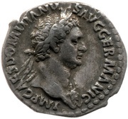 Denarius - Domitian P M TR POT III IMP V COS X P P; Minerva obverse image