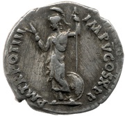 Denarius - Domitian P M TR POT III IMP V COS X P P; Minerva, Rome, 84 reverse image