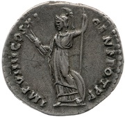 Denarius - Domitian IMP VIIII COS XI CENS POT P P; Minerva, Rome, 85 reverse image
