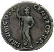 Denarius - Domitian IMP VIIII COS XI CENS POT P P; Minerva, Rome, 85 reverse image