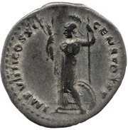 Denarius - Domitian IMP VIIII COS XI CENS POT P P; Minerva, Rome, 85 reverse image